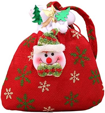 שיוס חג המולד קישוט 2022 חג המולד בובות שקיות סוכריות שקיות חגיגי שרוך שקיות מתנות סנטה ילדים מילוי מיכל