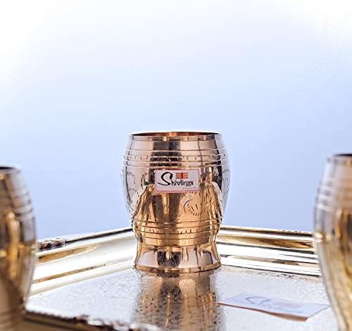 שיוולינגה רוזי יפה עיצוב זכוכית כוס כוס שתיית כלי שולחן מתנה פריט סט של 6 משקפיים עם מגש להגשה