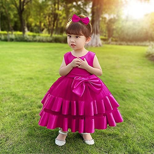 שמלת תינוקת שמלה ללא שרוולים טול טוטו טוטו שושבינה טבילה טבילה תחרות מסיבת יום הולדת שמלת נשף עם הלבשה ראשית
