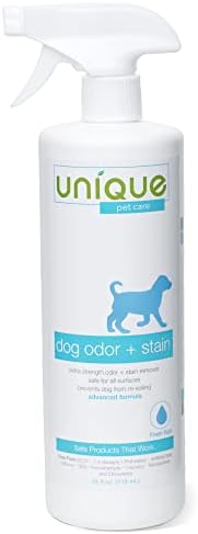 ריח כלבים מתקדם ייחודי + מסיר כתמים-24 אונקיות. תרסיס נוזלי מוכן לשימוש - נוסחה ביו-אנזימטית מבטלת במהירות