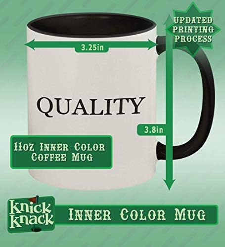 מתנות קישוטים טיילור - 11 עוז האשטאג ידית צבעונית קרמית ובתוך כוס ספל קפה, שחור