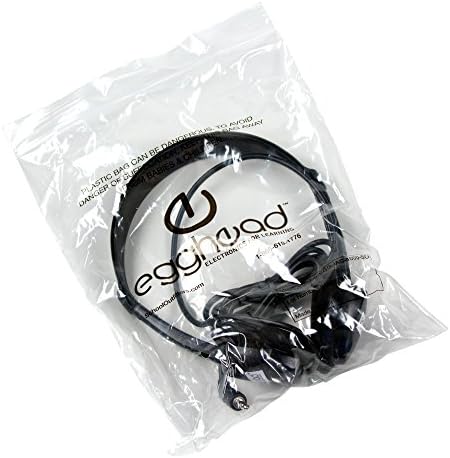 אוזניות סטריאו א-אוזניות של EGGHEAD עם שקע שמע 3.5 ממ לשימוש בכיתה, בספריה, משרדים ועוד ביצה-IAG-1000-SO