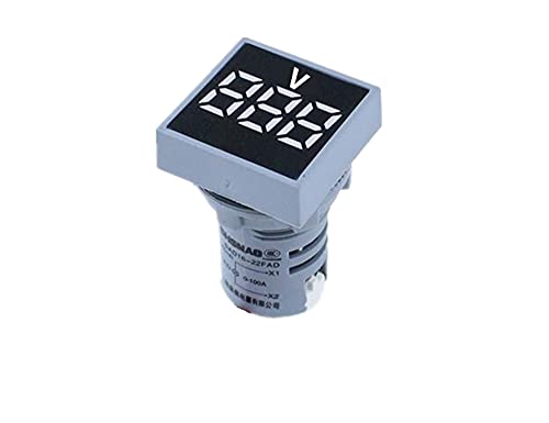 MGTCAR 22 ממ מיני דיגיטלי ריבוע gultmeter AC 20-500V מתח מתח מתח מתח מונה כוח LED תצוגת מנורת LED