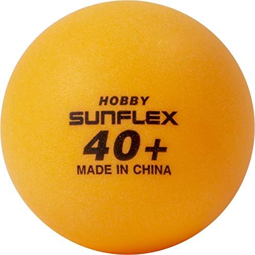 כדורי טניס שולחן תחביב של Sunflex - חבילה של 12 כדורי פונג פינג - פלסטיק 40+ חבילת טניס שולחן של