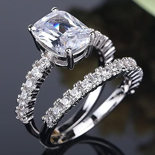 2023 מעודן יהלומים מלאים סט טבעת לנשים מתנות לתכשיטי זירקון זירקון טבעת אגודל רוז