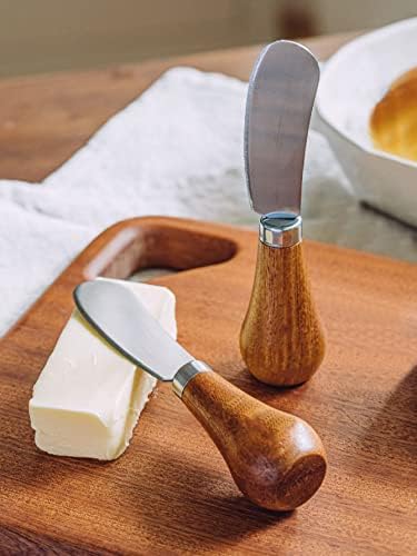 LKTM 1 PC ACACIA ידית עץ ידית מטבח סכין חמאת גבינה