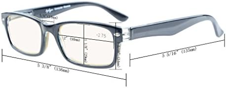 Cessblu Blue Light Filter משקפי משקפיים קוראים, קרניים אנטי כחולות, הגנת UV, משקפי קריאה למחשבים לגברים