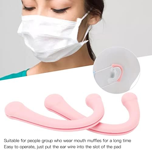 מגני אוזניים של מסכת PLPLAOOO, חוסכי אוזניים סיליקון 6 פייר למסכות פנים, שימוש חוזר לשימוש חוזר של מסכה נוחה