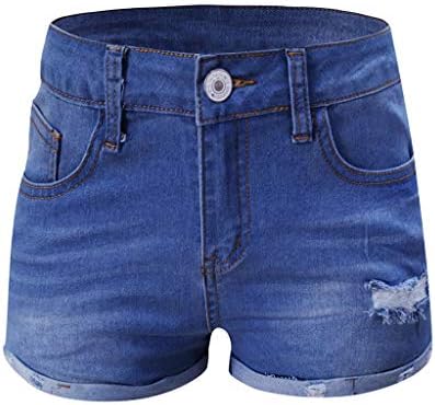 מכנסיים קצרים של ניואקי קיץ ג'ין לנשים לשטוף מכנסיים קצרים אופנה אופנה אמצעית אמצע עלייה ג'ינס מכנסי