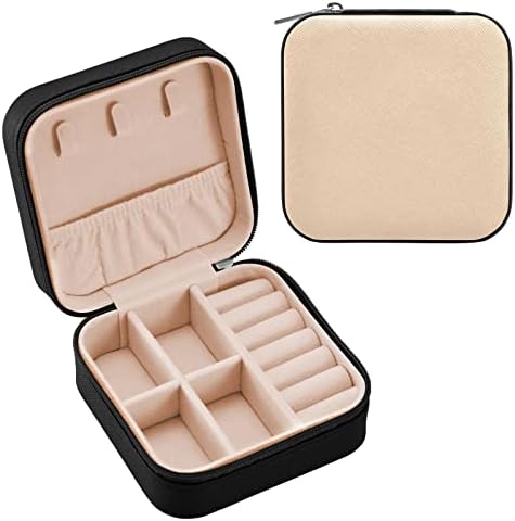 Umiriko Peach Puff Box תכשיטים קטנים, נרתיק תכשיטים ניידים לטיול לטבעת, תליון, עגיל, שרשרת, ארגוני אחסון מארגן
