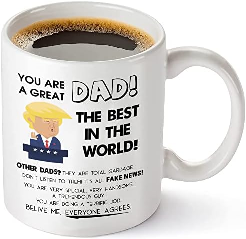 מינקוואן חנות טראמפ אבא ספל אתה נהדר אבא יום הולדת יום אב מתנה מיום בן קפה ספל לבן ספל , קטן