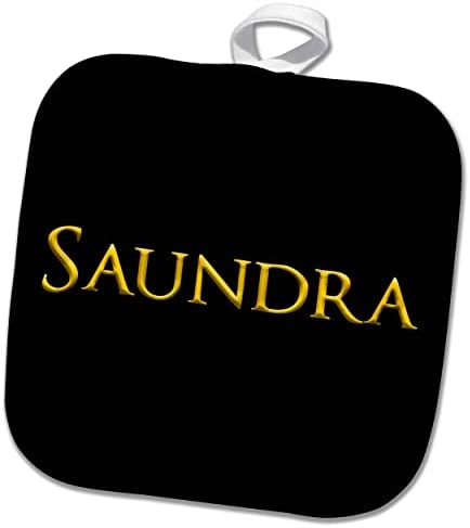 3DROSE SAUNDRA שם ילדה פופולרית בארצות הברית. צהוב על קמע שחור - פוטולדרים