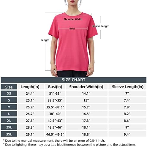חולצות שרוול קצר של מלו לנשים - חולצות ספורט מהירות קלות - חולצות אתלטיות מהירות - אימון אימון ספורט צוואר