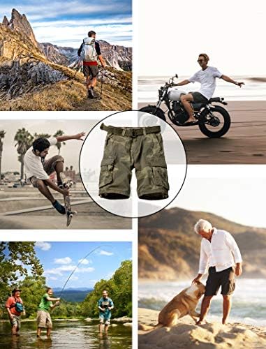 TRGPSG CAMO Multi-Pockets רגוע מכנסיים קצרים מזדמנים, הסוואה חיצונית מסווגת מכנסיים קצרים 11 אינץ '