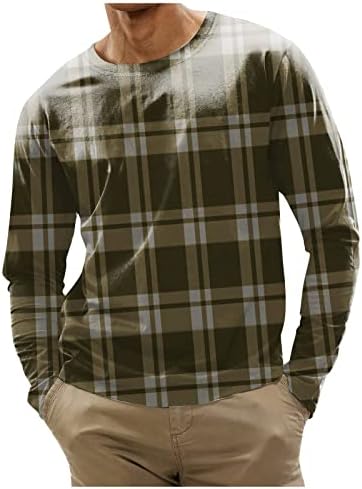 Oioloyjm חולצות Mens חולצות טוניקה ללבוש עם חותלות סווטשירט סווטשירט מזדמן שרוול ארוך מודפס בתוספת