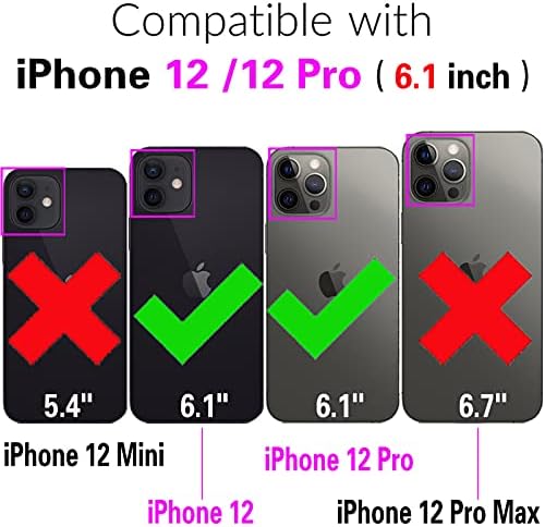 ASUWISH תואם לאייפון 12 iPhone12 6.1 מארז ומגן מסך זכוכית מחוסמת מכסה מחזיק טבעת מגנטית רזה
