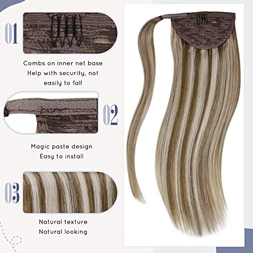 לאבו קוקו הארכת שיער טבעי קליפ קוקו שיער חתיכה לעטוף סביב 80 גרם 16 צרור קליפ שיער הרחבות בלונד