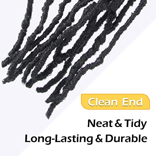 וודאס 30 אינץ ' חדש רך לוקס שיער 6 חבילות ארוך טבעי שחור פו לוקס הסרוגה שיער מראש לולאה טבעי לוקס הסרוגה