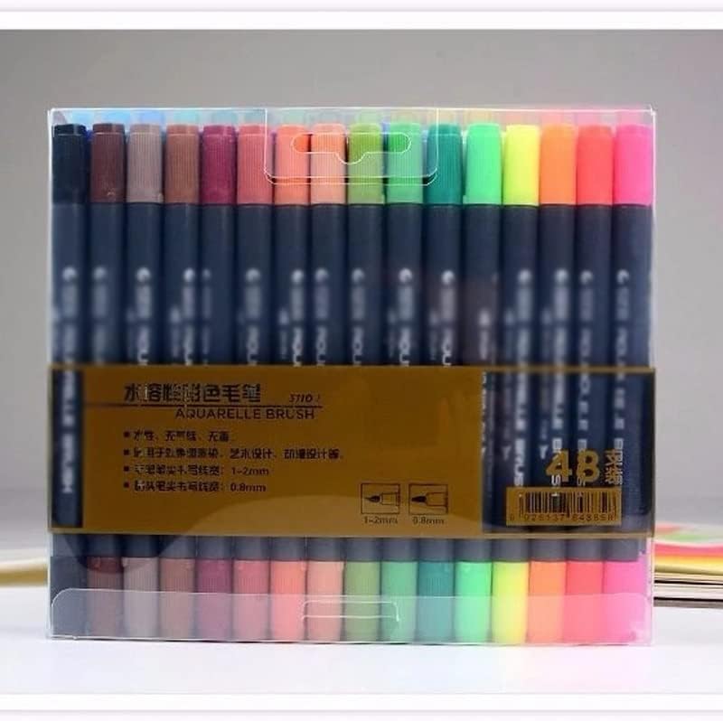 סמני HNKDD קבעו צבעים קצה כפול מברשת עט ציור ציור ציור בצבעי מים עטים לאומנות למנגה אמנות ציוד