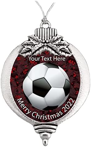 כדורגל רקע אדום חג מולד חג מולד כסוף מתנה נורת פתית שלג של שלג בחרו את הטקסט שלכם