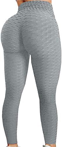 חותלות טיק טוק מפורסמות של Tik Tik, מכנסי יוגה לנשים בקרת בטן מותניים גבוהה בועת בועת היפ הרמת