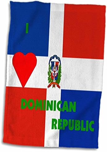 רוז תלת מימד אני אוהב את הרפובליקה הדומיניקנית TWL_55209_1 מגבת, 15 x 22