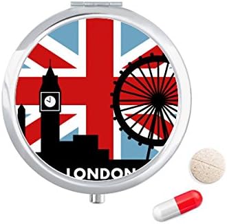 בריטניה איחוד שקע לונדון עין ביג בן דגל בריטניה גלולת מקרה כיס רפואת אחסון תיבת מיכל מתקן