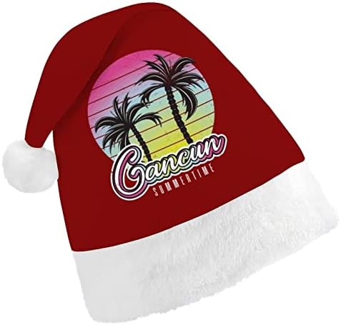 קנקון קיץ בציר כף עץ חג המולד כובע סנטה כובע מצחיק חג המולד כובעי חג מסיבת כובעי עבור נשים / גברים