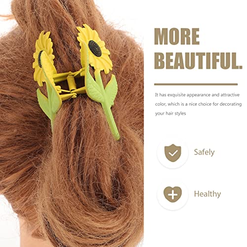 טוליפ פרח שיער טופר, חמניות גדול שיער לסת החלקה שיער מלחציים פרח כיסוי ראש עבור עבה שיער