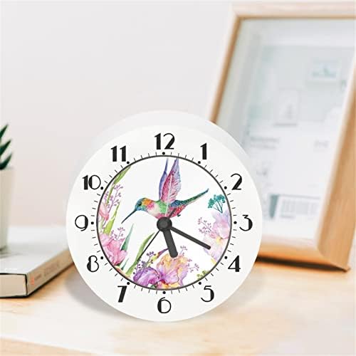 Howilath Hummingbird ציור שעון מעורר ילדים, שקט לא מתקתק לעיצוב ילדים שעונים שקטים שעון קיר לילדים