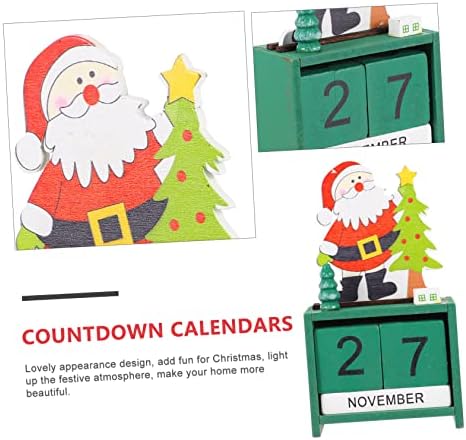 Veemoon 1 PC צבוע לוח שנה לחג המולד טופר טופר פרה מסה קישודים לקישוטים יומיים מתכנן לוח זמנים 2022
