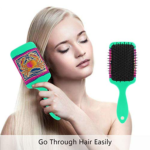 מברשת שיער של כרית אוויר של VIPSK, סרטן צבעוני מפלסטיק, עיסוי טוב מתאים ומברשת שיער מתנתקת אנטי סטטית לשיער
