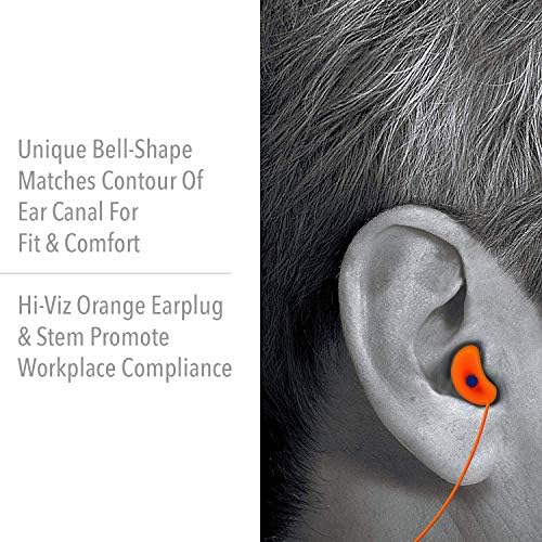 האוורד לייט מאת Honeywell שקט-אטמי אוזניים לשימוש חוזר, חבילת אוטומטיות בת 5 זוגות, כתום בהיר