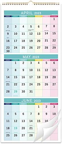 לוח השנה הקיר 2023-2024-2023-2024 לוח שנה, תצוגת לוח שנה של 3 חודשים, מאי. 2023 - יוני. 2024, 11.25 x 26, לוח