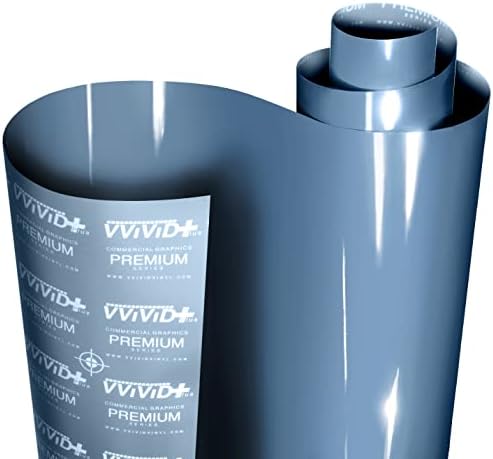 Vvivid+ Ultra Gloss China Blue 1ft x 5ft Vinyl Car Wrap Premium Painium החלפת סרט גליל עם טכנולוגיית שחרור אוויר