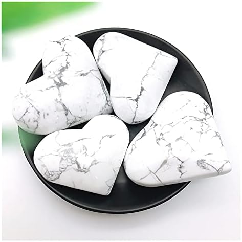 Binnanfang AC216 1PC טבעי גדול לבן טורקיז לב בצורת לב קריסטל מתנה ריפוי קריסטל אבנים טבעיות ומינרלים ריפוי