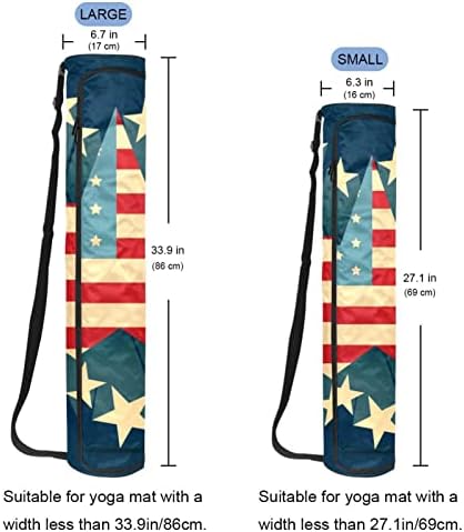 יוגה מחצלת לשאת תיק כושר חוף פילאטיס שקיות מנשא יצירתי אמריקאי דגל כוכבים חיל הים, 6. 7איקס 33.9 אינץ