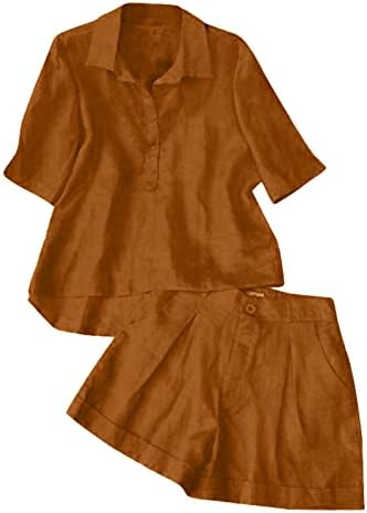 Kcjgikpok ניאון בגד ים כיסוי לנשים לנשים בקיץ צבע אחיד טמפרמנט אופנה אופנה שרוול קצר מכנסיים שתיים