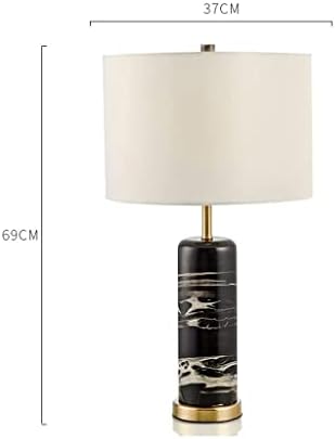 מנורת ליד המיטה של ​​Knoxc, מנורת שולחן מיטה קרמיקה בסגנון מודרני עם בד תוף צולת שידת לילה מנורת שולחן צד