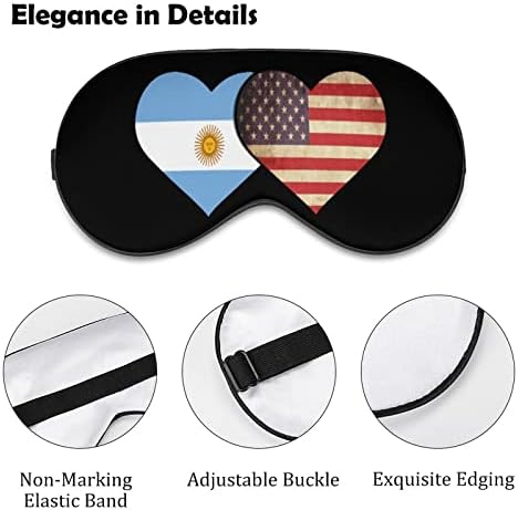 דגל ארגנטינה וארהב דגל מסכת עיניים שינה כיסוי עיניים עם חסימות רצועה מתכווננות עיוורון לילה קל לטיולים