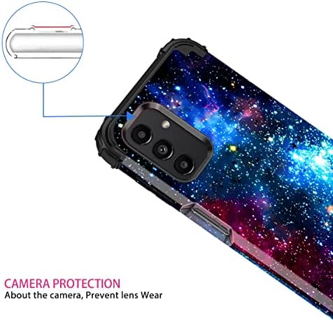 Rancase for Galaxy A13 5G Case, מבריק בשכבה הכהה של שלוש שכבות כבד הגנה אטום הלם הגנה פלסטיק קשיח