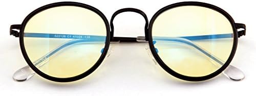 משחקי אופנה 22126 רטרו כחול אור חסימת מחשב משקפיים משחקי משקפיים עם ענבר גוון עדשה עבור דיגיטלי העין