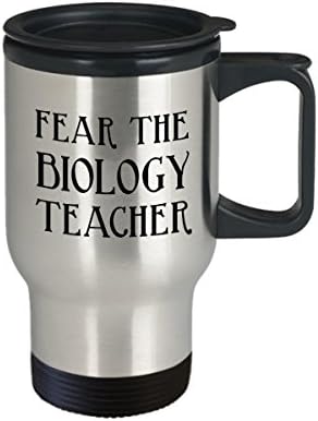 ספל נסיעות ביולוגיה - פחד ממורה לביולוגיה - מתנה לאיש ביולוגיה