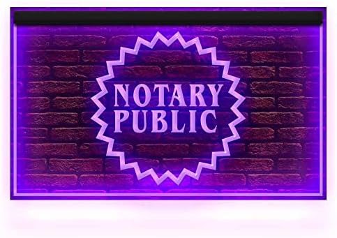 150002 Notary Public Chare Chare Display Led Led Light Neon שלט