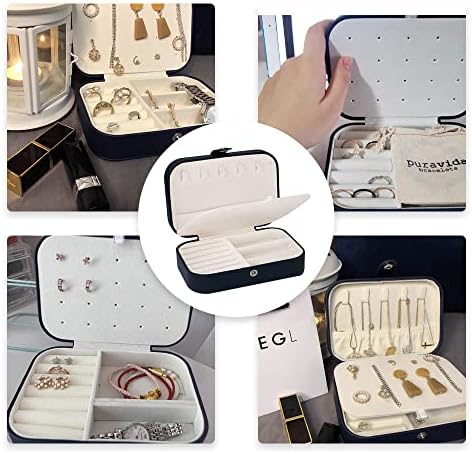 קופסא תכשיטים של HaiquandJS מארגן תכשיטים דקר כפול מארגן אחסון תכשיטים קיבולת גבוהה לירק עגילי שרשרת
