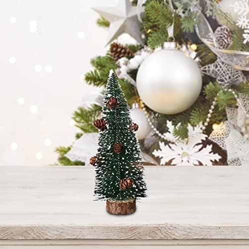 עץ חג המולד מיני P ine עץ עם מלאכת עץ DIY שולחן בית תפאורה עליונה SGCABIUTGLHXGH