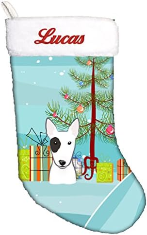 אוצרות קרוליין BB1581CSEMB עץ חג המולד וגרב חג מולד בהתאמה אישית, אח תלויים גרביים לעונה חג המולד עיצוב