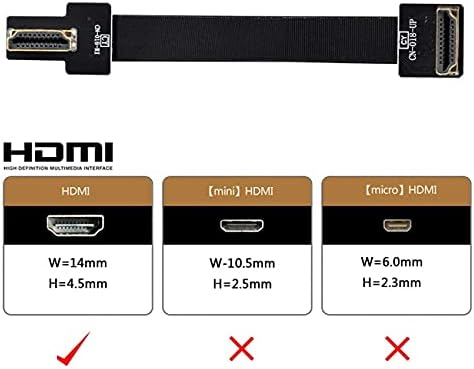NFHK CYFPV כפול 90 מעלות זוויתי HDMI סוג A זכר לזכר HDTV FPC כבל שטוח עבור FPV HDTV Multicopter צילום אווירי