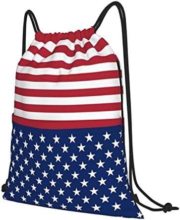 Nolace American Flag מככב פסים שקית תרמיל משולבת, תרמיל קל משקל לנשים גברים בגודל גדול, שקיות חטיבות