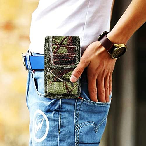 הסוואה טלפונים סלולריים מחזיק כרטיסי כרטיסים כבד כיסוי כיסוי כיסוי עם קליפ/לולאה לחגורה לאנדרואיד סמסונג